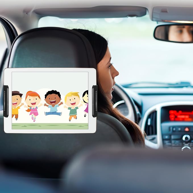ibasenice Car Headrest Tablet Mount Universal Back Seat Tablet Holder Headrest Phone Holder for Car Easy Install