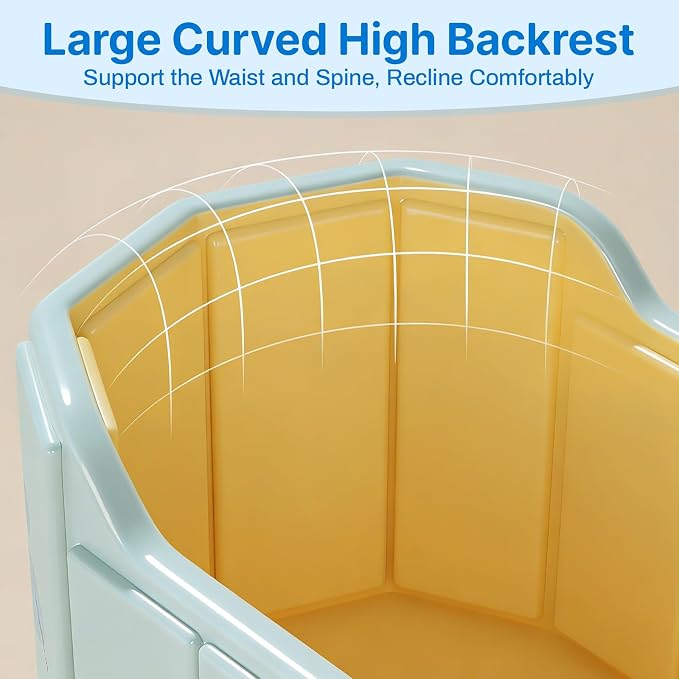 Portable Foldable Bathtub, Freestanding Bathtub No Installation, Bathroom SPA Soaking Bath Tub, Shower Stall Collapsible Hot & Ice Bath Tub (Light Blue, 47.2"L x 21.6"W x 19.6"H)
