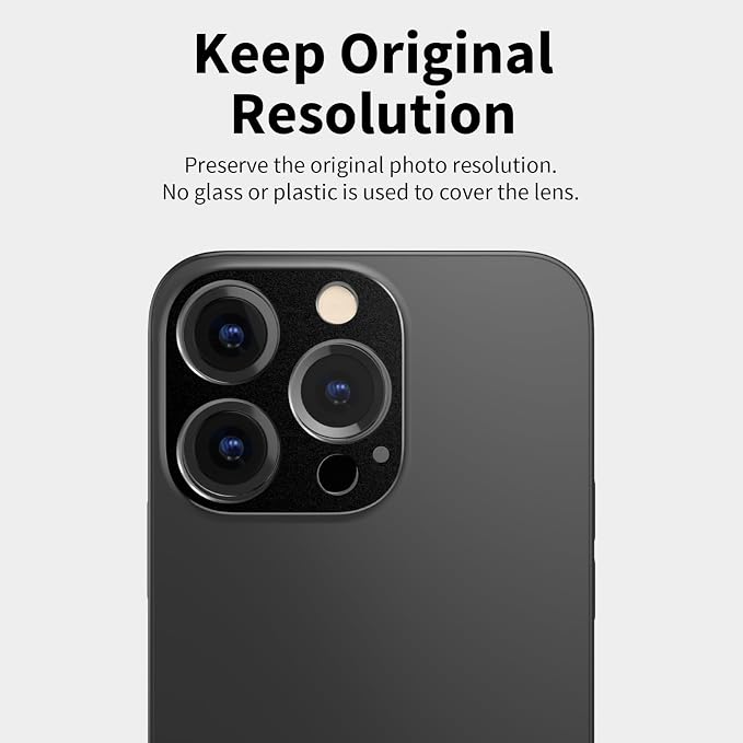 SwitchEasy Camera Lens Protector for Phone 15 - Aluminum Camera Lens Protector for Phone 15 Pro Max & Phone 15 Pro Without Covering the Lens, for 3 Lens Phone 15 - LenShield | Black