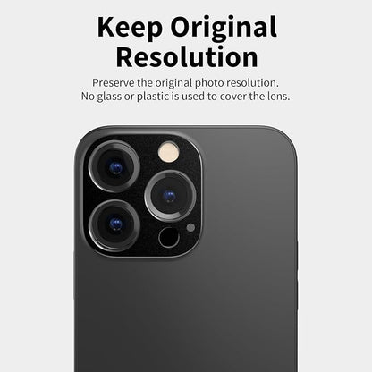 SwitchEasy Camera Lens Protector for Phone 15 - Aluminum Camera Lens Protector for Phone 15 Pro Max & Phone 15 Pro Without Covering the Lens, for 3 Lens Phone 15 - LenShield | Black