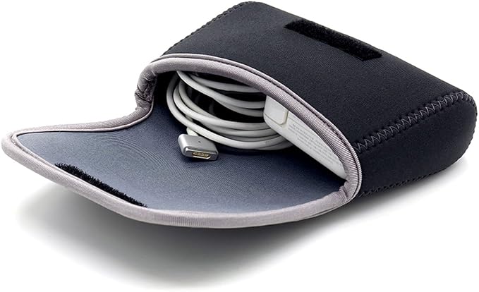 LENTION Storage Small Pouch Bag Cases for Accessories Laptop MacBook Power Adapter, Wireless Mouse, iPhone Charger, Cellphone, Power Bank, Cord Travel Cable Electronic Organizer - Dark Gray | Compact Tech Storage Fits Laptop Adapter, Mice, Charger, Pow...