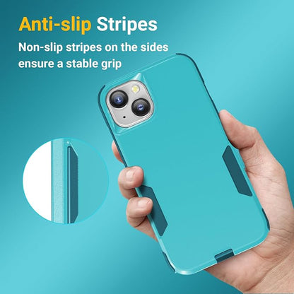 jaroco for iPhone 13 Case & iPhone 14 Case & iPhone 15 Case [Heavy Duty Protection][Compatible with MagSafe][Military Grade Drop Protection][Shockproof] with Non-Slip Removable Phone Cover 6.1''-Teal