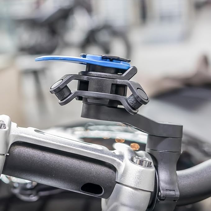 Quad Lock Motorcycle Handlebar Mount Kit with Vibration Dampener and MAG Phone Case for iPhone 11