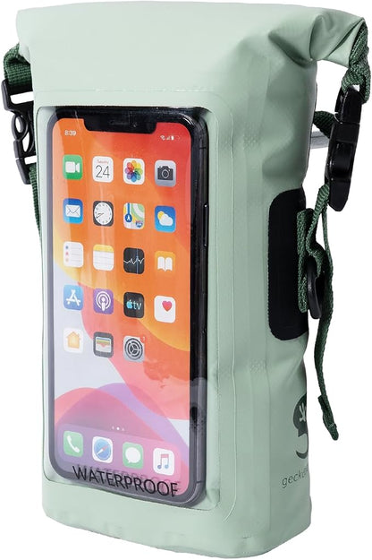 geckobrands Waterproof Phone Tote with 2L Dry Bag and Adjustable Strap – Protect Your Phone and Valuables While on The Go