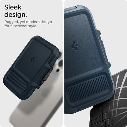 Spigen for MagSafe Wallet, Heavy Duty Hardshell Magnetic Card Holder Compatible with iPhone 17/16/15/14/13/12 Pixel 10 Series MagSafe-Cases Pixelsnap Holds 5-6/7-8 Cards