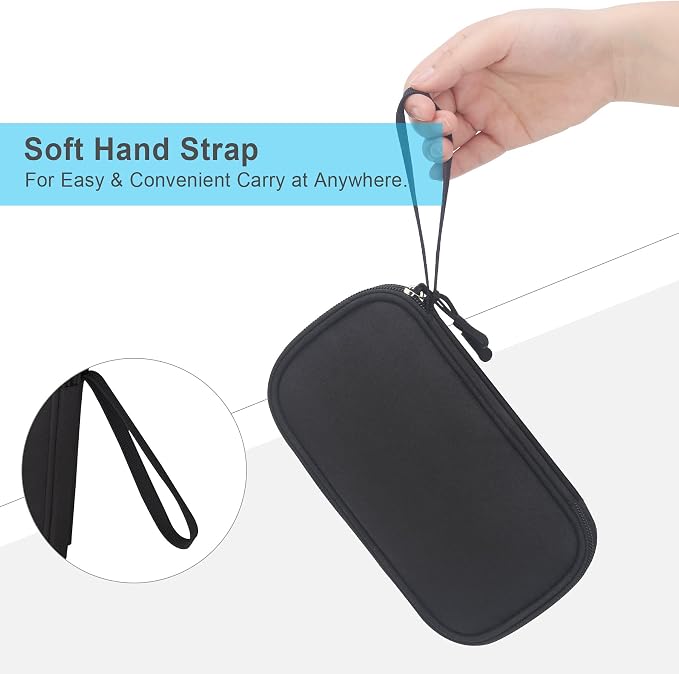 Lacdo Electronic Organizer, Travel Cable Organizer Bag Pouch Tech Electronic Accessories Carry Case Portable Double Layers Charger Case for Cable, Cords, Charger, Phone, Power Bank, Earphone, Black