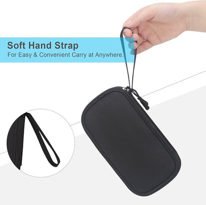 Lacdo Electronic Organizer, Travel Cable Organizer Bag Pouch Tech Electronic Accessories Carry Case Portable Double Layers Charger Case for Cable, Cords, Charger, Phone, Power Bank, Earphone, Black