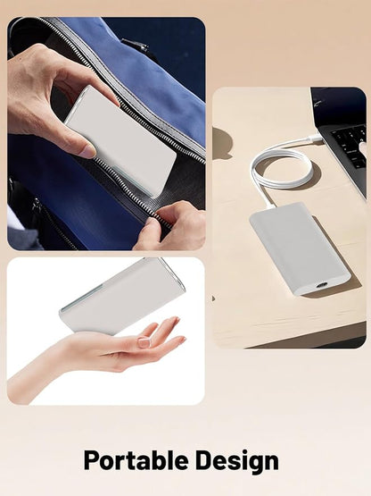 Silicone Protective Case Compatible with OnePlus SuperVooc Power Bank 12,000mAh All-Port Portable Charger, Full-Body Protective Cover with Precise Cutouts, Shockproof & Scratch-Resistant Sleeve (Grey)