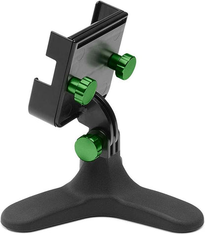 WeatherTech DeskFone Two View Universal Phone Holder for Flat Surfaces, Office, Kitchen, Nightstand - Forest Green Metal Knobs