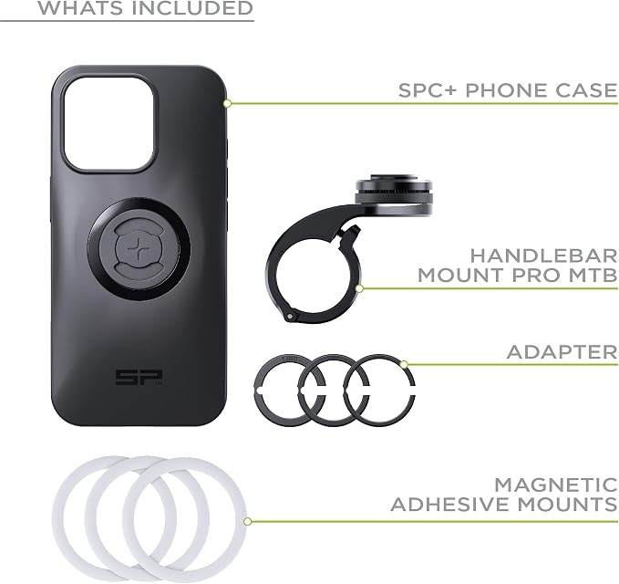 SP CONNECT Mountain Bike Bundle | SPC+ | Compatible with iPhone 12 Pro/12 | Mountain Bike Phone Holder | Bike Phone Mount | Bicycle Accessories and Bike Phone Holder | Cell Phone Holder