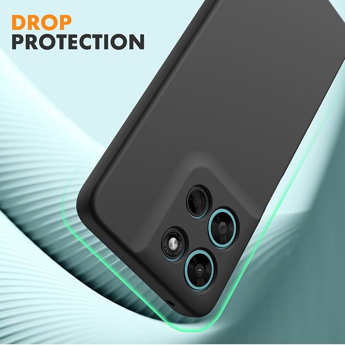 for Motorola Moto G Power (2026) Case, 2 Pack Tempered Glass Screen Protectors, Soft TPU Silicone Shockproof Gel Cover-Black