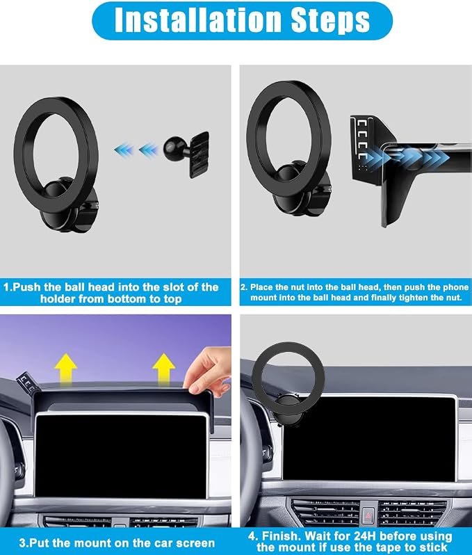 Car Phone Holder for 2025 VW/Volkswagen Tiguan Accessories Dash Mount Cell Phone Holder for 2025 Tiguan for Most Smartphones(15inch Screen)