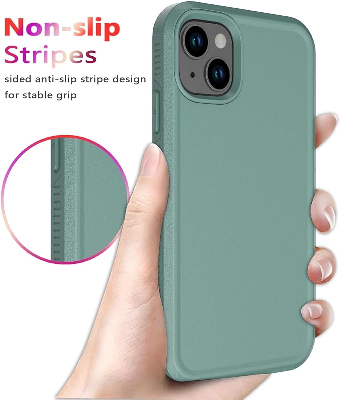 Diverbox for iPhone 14 case [Shockproof] [Dropproof] [Tempered Glass Screen Protector ],Heavy Duty Protection Phone Case Cover for Apple iPhone 14 (Pine Green-2in1)