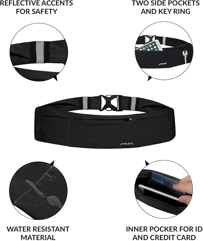 Fitletic Sport Fanny Pack - 360, Triple Pouch