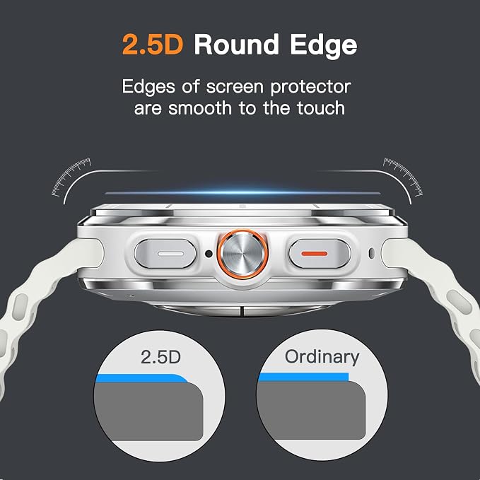 JETech Screen Protector for Galaxy Watch Ultra/6 Classic 47mm, 3-Pack | Tempered Glass Protection, HD Clear, Anti-Scratch Design