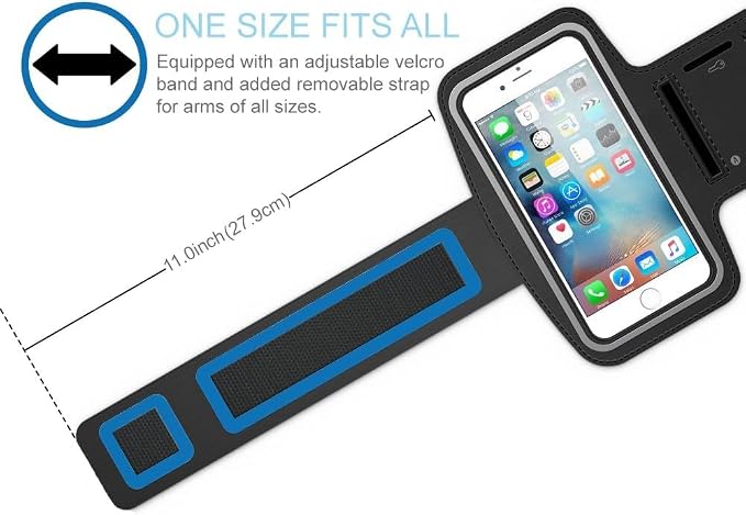 MMOBIEL Sports Armband Compatible with iPhone 17/17 Pro Max/16/16 Pro/15/15 Pro Max/14/14 Pro Max/13/13Pro/13 Pro Max/12/12Pro/12 Pro Max/11-6.8" (Black) Soft Stretch Reflective Adjustable