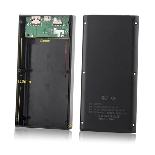 PD22.5W Polymers Charging Case Mobile Power Supply Enclosure Case Led Display Aluminum Alloy Shell Polymers Battery Charging Box
