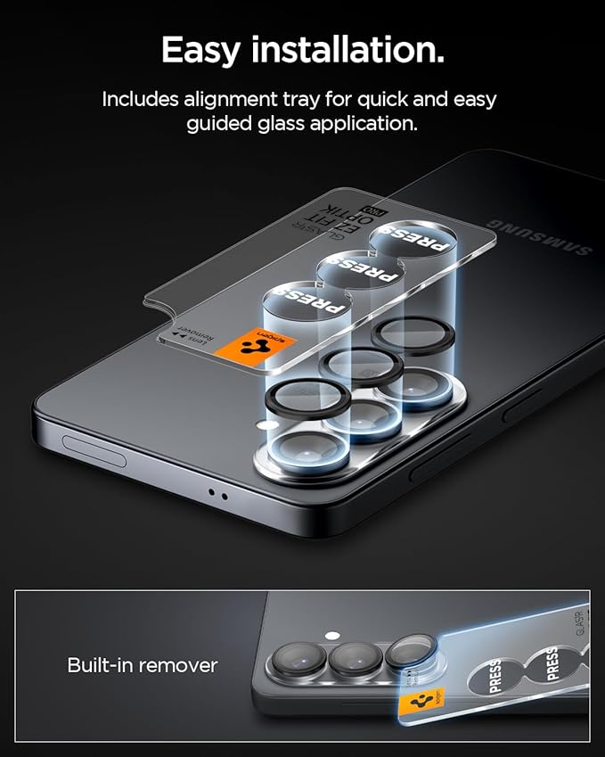 Spigen Camera Lens Screen Protector [GlasTR EZ Fit Optik Pro] Designed for Galaxy S26 [Case Friendly][2 Pack]