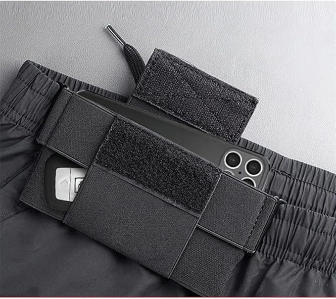 Phone Holster Running Belt Pouch Lightweight Phone Wallet Case Waist Phone Holder for iPhone Galaxy Athletic Workout Jogger Pants Running Sports Men's Sweatpants Traning Track Pants