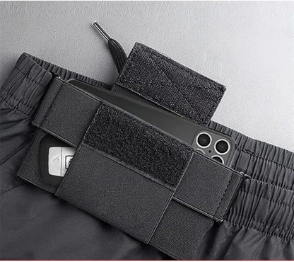 Phone Holster Running Belt Pouch Lightweight Phone Wallet Case Waist Phone Holder for iPhone Galaxy Athletic Workout Jogger Pants Running Sports Men's Sweatpants Traning Track Pants