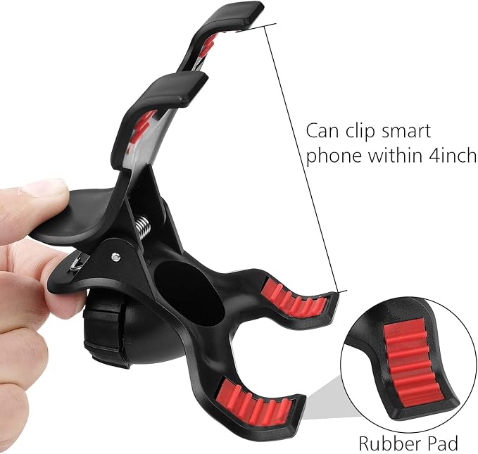 Chromlives Overhead Phone Mount - Articulating Arm Stand with Base, 360 Adjustable Phone & Tablet Holder