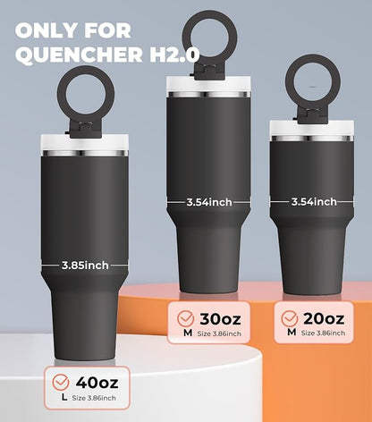 for Stanley Cup Phone Holder with Magnetic Phone Holder for Quencher H2.0 FlowState Tumbler Foldable Stand Water Bottle for Stanley Cup Accessories Hands Free for All Phones Cases