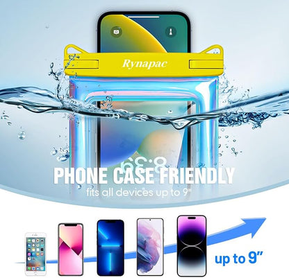 [Up to 8.5''] Floating Waterproof Phone Pouch, IPX8 Underwater Cell Phone Holder with Lanyard for iPhone 17 16 15 14 Pro Max, Galaxy S25 24 Ultra, Beach Cruise Ship Essentials Travel Must Haves