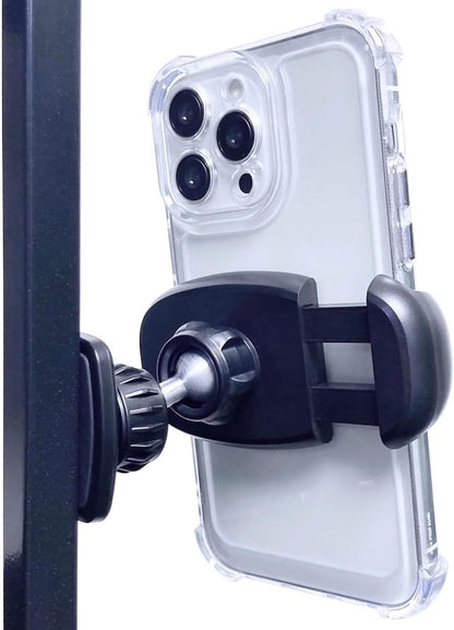 Gym Magnetic Phone Holder Mount Attach to Metal Surface, [Big Phones & Thick Cases Friendly] Magnetic Phone Holder for Gym Workout Record Compatible with All Smartphones