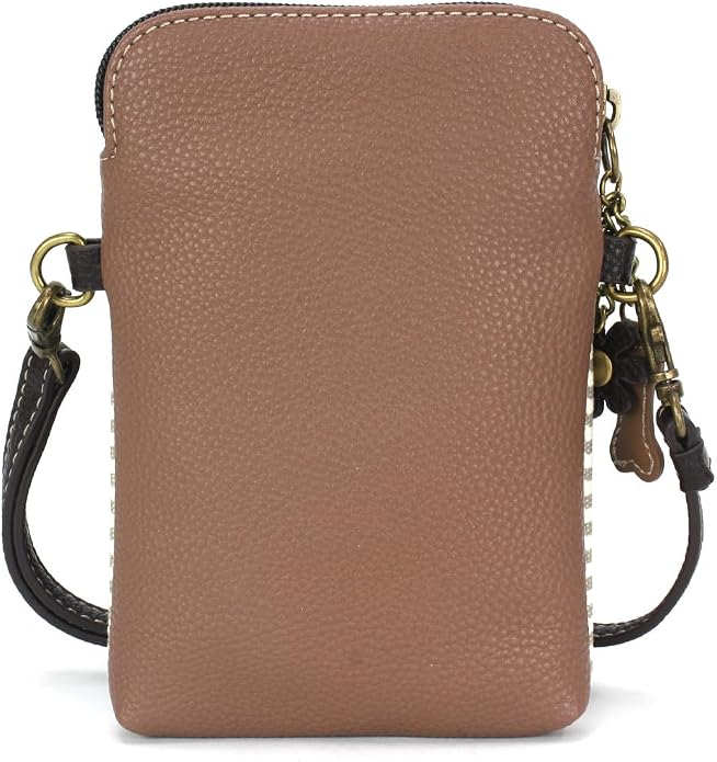 CHALA Dog Collection Cell Phone Crossbody Purse-Women PU Leather/Canvas Multicolor Handbag with Adjustable Strap