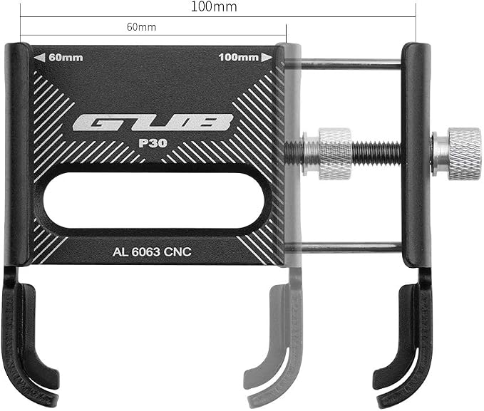 GUB P30 Aluminum Bike Phone Holder for 3.5" to 7.5" Device Bicycle Phone Stand Scooter Moto Mount Support Handlebar Clips