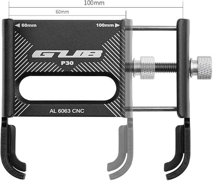 GUB P30 Aluminum Bike Phone Holder for 3.5" to 7.5" Device Bicycle Phone Stand Scooter Moto Mount Support Handlebar Clips