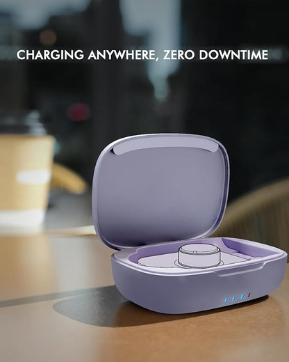 Doohoeek Updated Charging Case Compatible with Oura Ring 4 & 3 Charger, Wireless Power Station Fits Official Chargers & Fit All-Sized Rings Gen 4 & 3 1000mAh (Official Charger NOT Included), Purple