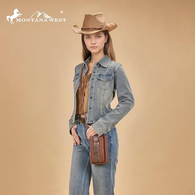 Montana West Small Crossbody Bags for Women Western Handbag with Cash Slots