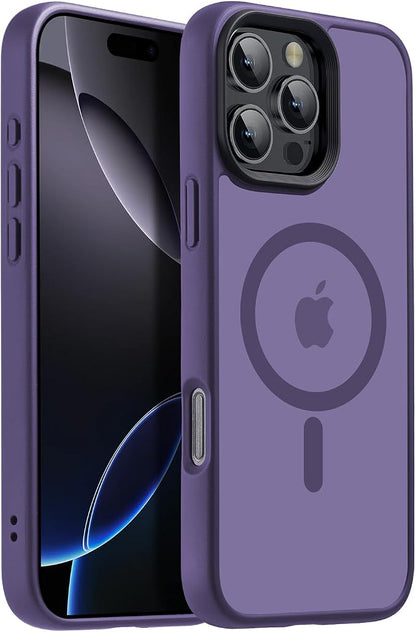 Strong Magnetic for iPhone 16 Pro Max case [10Ft Military-Grade Protection] Compatible with fit MagSafe Shockproof Slim Thin Cover case for iPhone 16 Pro Max 6.9 inch, Purple