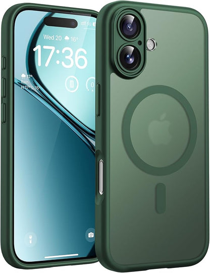 TOCOL for Phone 17 Case, Compatible with Magsafe Charger, Full Camera Protection, Drop Protection, Translucent Matte Phone Case for Phone 17 6.3 inch (Alpine Green)
