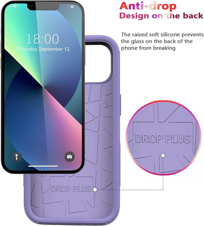 Diverbox for iPhone 13 Case [Shockproof] [Dropproof] [Dust-Proof],Heavy Duty Protection Phone Case Cover for Apple iPhone 13 (Purple)