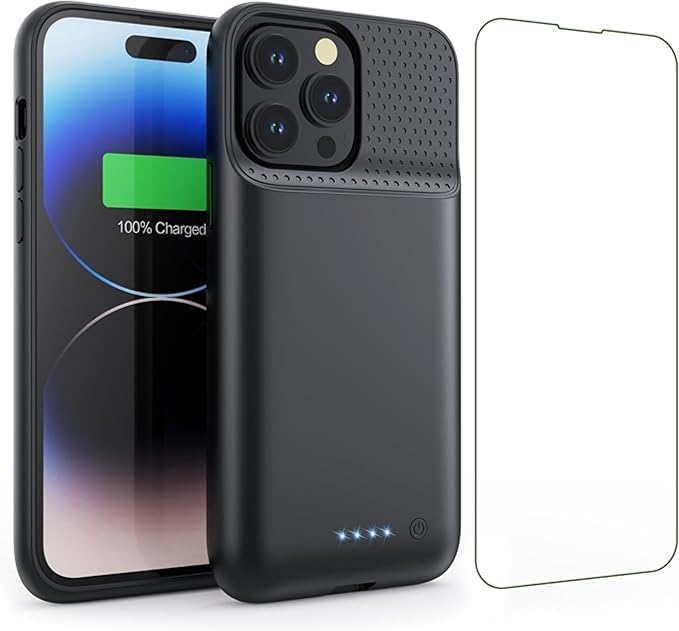 Battery Case for iPhone 14Plus/14Pro Max/13Pro Max, Powerful 8600mAh Portable Protective Charging Case,Rechargeable Extended Battery Charger Case for iPhone 13Pro Max, 14Pro Max and 14Plus (6.7 Inch)