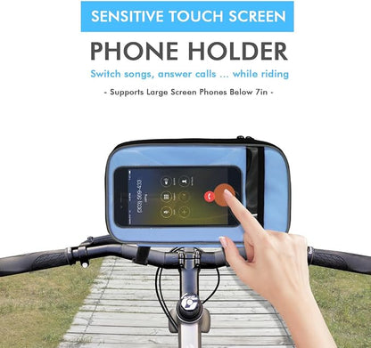 Bike Handlebar Bag - Front Basket with Bike Phone Mount, Bicycle Cooler Pouch Pack for Kids Girls Boys Men Women