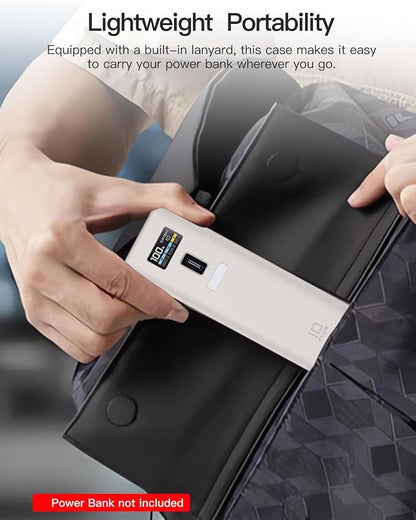 Case Cover for CUKTECH 10 Power Bank 10000mAh, Full-Body Protective Cover for CUKTECH NO.10 Power Bank,Drop-Proof,Scratch-Proof,Shock-Proof,Grey
