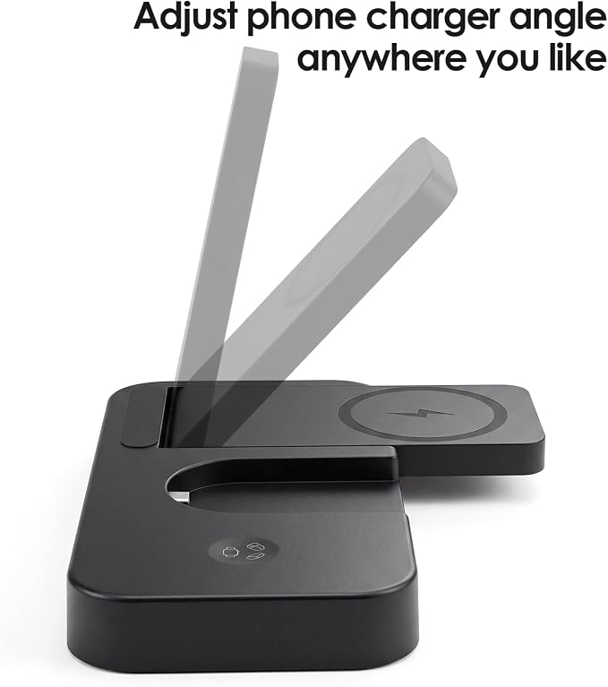 4 in 1 Charging Station for Oura Ring Gen 3 Charger (Oura Ring Charger NOT Included), 25W Fast Magnetic Charger for iPhone, Apple Watch, AirPods, Wireless Charger for Samsung Galaxy