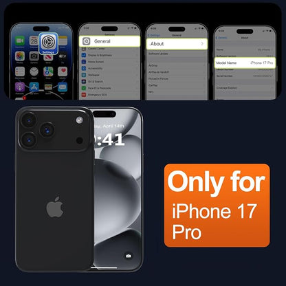 MOCCA Magnetic for iPhone 17 Pro Case, (Compatible with Magsafe) (16FT Military Grade Protection) Full Camera Protection Anti-Fingerprint Slim Translucent Matte Phone Cover 6.3",Titanium Gray