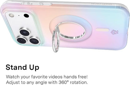 VELVET CAVIAR Compatible with MagSafe Phone Grip 2.0 | Cute Magnetic Ring Holder | Finger Loop Kickstand | Pop On Accessory for iPhone 17, 16, 15, 14, 13, 12 | Aura