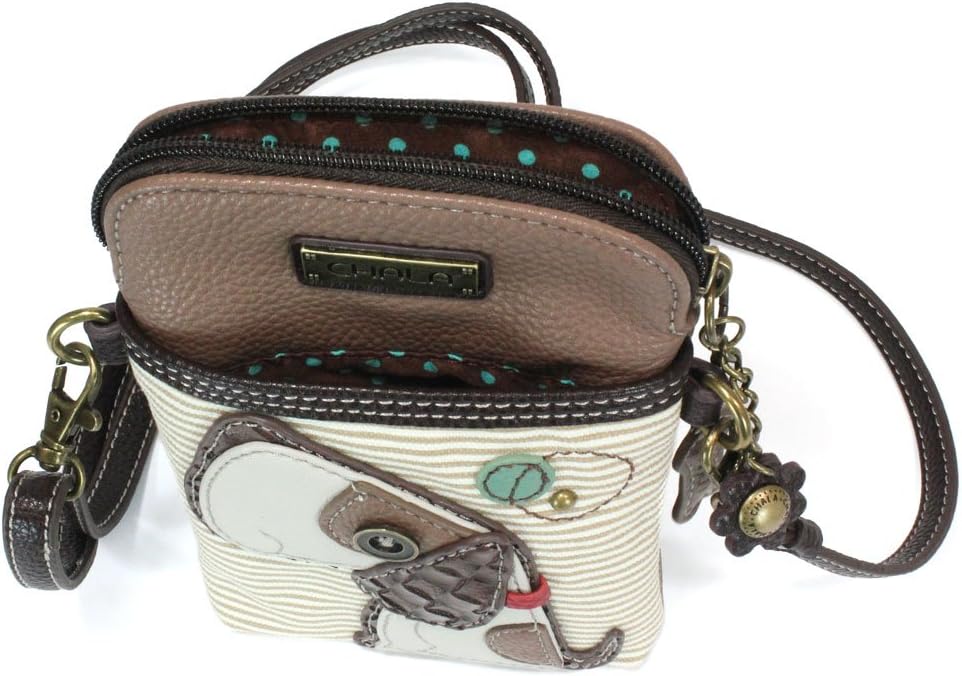 CHALA Dog Collection Cell Phone Crossbody Purse-Women PU Leather/Canvas Multicolor Handbag with Adjustable Strap