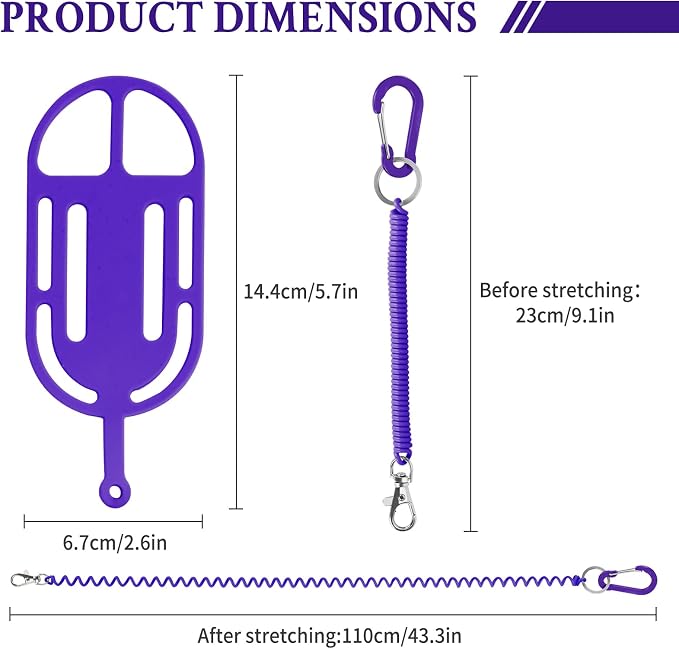 HOTEMIA Silicone Phone Lanyard Holder with Carabiner, Universal Phone Strap,Anti-Theft Phone Case with retractable tether