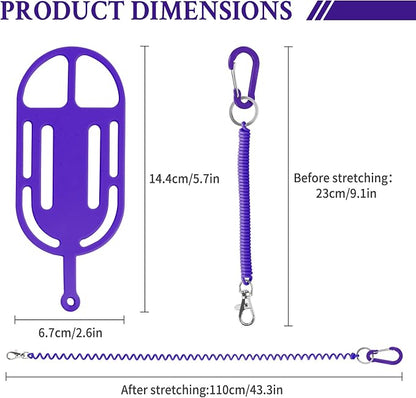 HOTEMIA Silicone Phone Lanyard Holder with Carabiner, Universal Phone Strap,Anti-Theft Phone Case with retractable tether