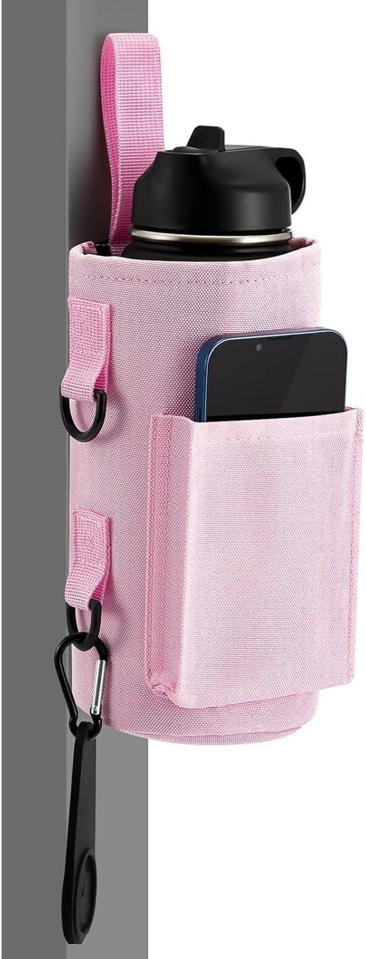 Magnetic Gym Bag with Phone Pocket Water Bottle Holder – 6 Built-in Magnets for Hands-Free Use – Ideal for Workouts, Outdoor, Travel – Securely Attaches to Equipmen