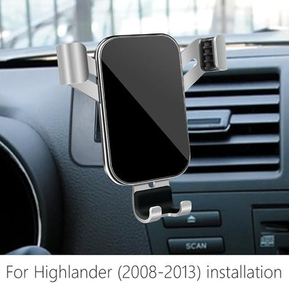 Car Phone Holder for Toyota Highlander 2008 2009 2010 2011 2012 2013 Auto Interior Accessories Best Cell Phones Mount Cellphone Mobile Cradle Charging Navigation Bracket Air Vent Screen Stand