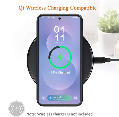 Wireless Charging Case for Galaxy S25 Edge, Upgraded 10000mAh Rechargeable Portable Charging Case Compatible with Galaxy S25 Edge (6.7 inch) with Carplay Extended Battery Pack Charger Case (Black)