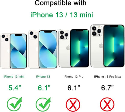 Compatible with iPhone 13 Mini and iPhone 13 Camera Lens Protector, Bling Glitter 9H Tempered Glass Camera Cover Anti Scratch Shockproof Lens Screen Full Protective Cover -Black