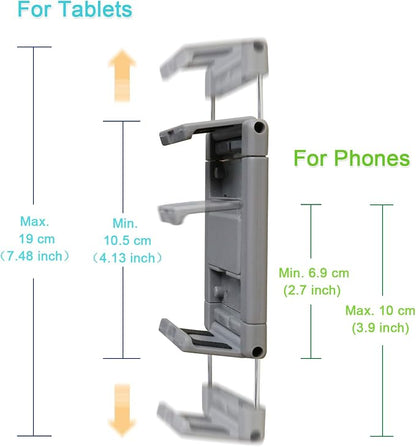 TFY Car Mount Holder, Car Headrest Mount Holder for Phones and Tablets, Compatible with 5 to 10.5 Inch Screens Devices (Gray)
